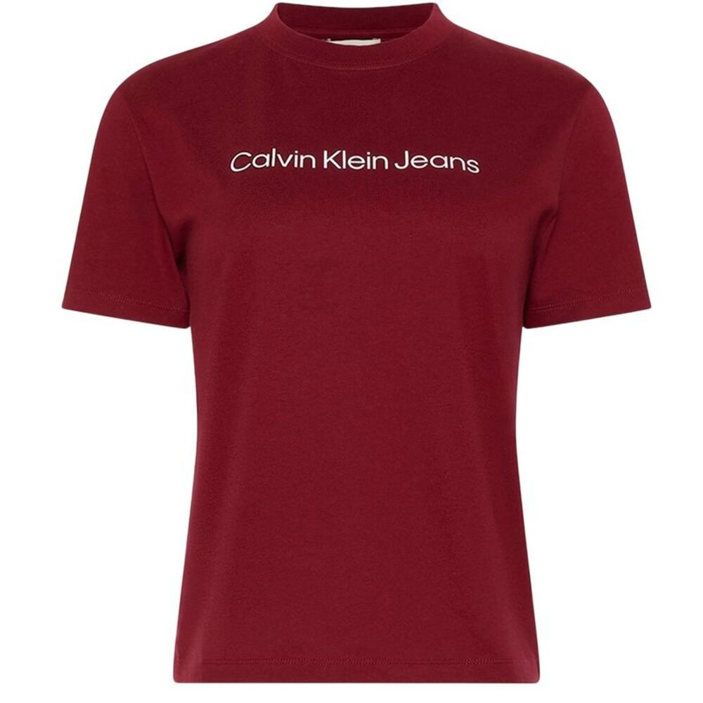 Calvin Klein Womens/Ladies Classic Logo Regular T-Shirt / Magenta